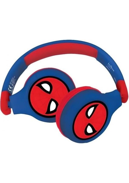 Spiderman 2-In-1 Bluetooth Stereo Kids Headset, Kablosuz, Kablolu, Limited Sound, Foldable, Ayarlanabilir, Girl/boy, Red/blue, HPBT010SP modelleri