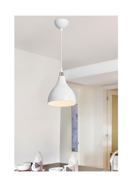 Lightdesign Beyaz Sarkıt Avize Yatak Odası Salon Mutfak Koridor Lamba 17 AGNM26
