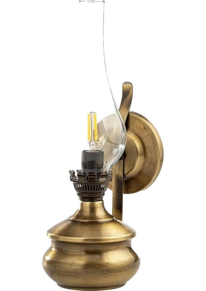 Eskitme Gaz Lambası Aplik Aydınlatma (Bronz)