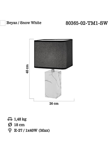 Verde Orta Masa Lambası 1XE27 modelleri