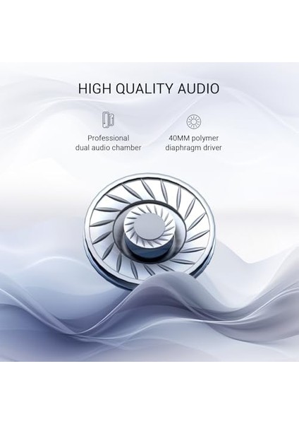 A10 Bluetooth Kulak Üstü Kulaklık, Hibrit Aktif Gürültü Önleme Özellikli Kablosuz Kulaklık, Hi-Res Ses, Derin Bas, Seyahat Için Mikrofon, Ev, Ofis Için (Siyah)
