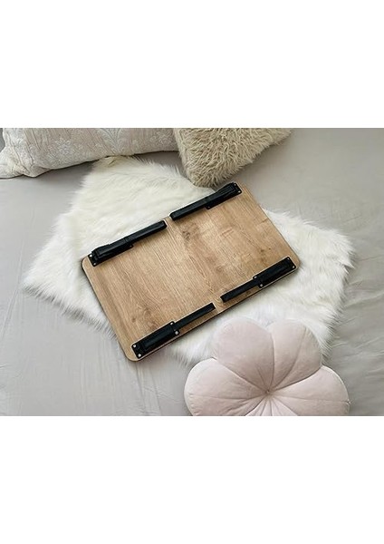Folding Telefon ve Tablet Bölmeli Katlanır Ayaklı Laptop Sehpası Notebook Bilgisayar Çalışma Masası