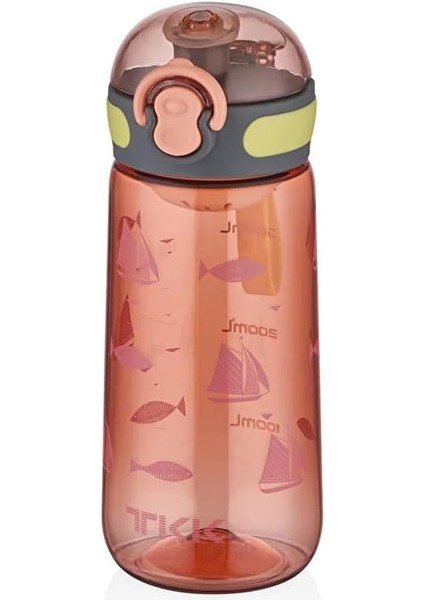 400ML Pipetsiz Taşıma Askılı Süzgeçli Çocuk Su Matarası (Turuncu)