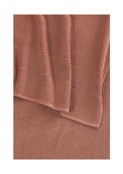 Tekstil Royal | 50 x 90-70 x 140 cm 4'lü Banyo Havlu SETI,%100 Pamuklu Havlu Takımı Kiremit