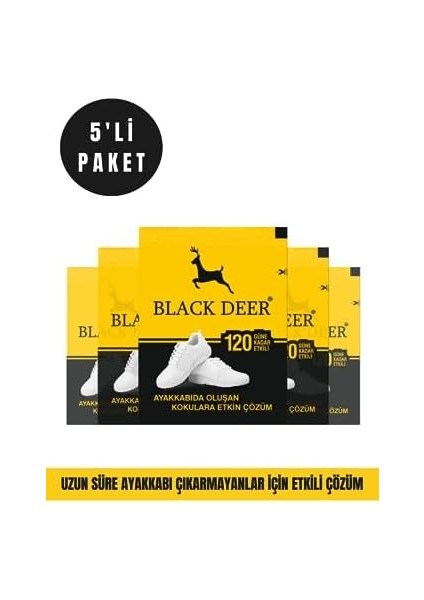 Deer Ayakkabı Koku Giderici Toz Ayak Bakım Koku Önleyici 5 Adet