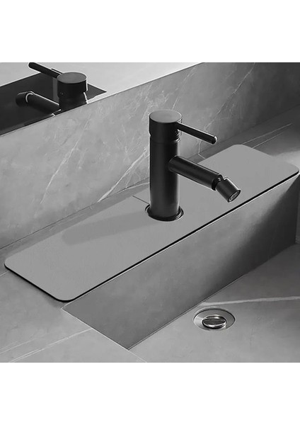 Su Emici Lavabo Kenar Matı Sihirli Mutfak Lavabo Sıçrama Koruyucu - Musluk Sapı Damlama Tutucu Tepsi, Sünger Tutucu Mat, Tezgah ve Banyo Için