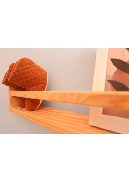 Ahşap Bebek ve Çocuk Odası Duvara Monte 3 Lü Raf Seti, Ahşap Kitaplık, Ahşap Oturma Odası, Yatak Odası, Mutfak, Banyo Rafı 50 cm Genişlik, 10 cm Yükseklik, 8 cm Derinlik