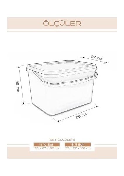 10 Litre 4'lü Oyuncak Düzenleme Kutusu - Renkli Çok Amaçlı Istiflenebilir Organizer