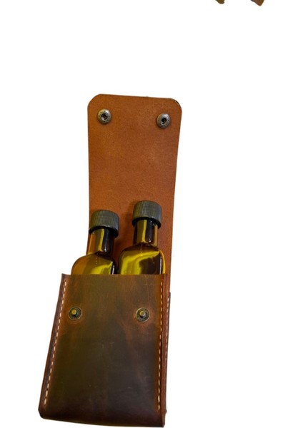 Cam Şişe Seti (2'Li) Deri Kılıflı Yağdanlık Kamp Piknik Mangal fiyatları