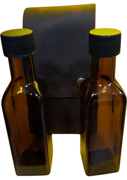 Cam Şişe Seti (2'Li) Deri Kılıflı Yağdanlık Kamp Piknik Mangal indirimleri