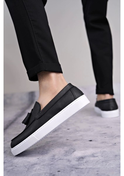 SLW153 Bloom Bağcıksız Püsküllü Cilt Erkek Günlük Spor Klasik Ayakkabı Bt - Siyah modelleri