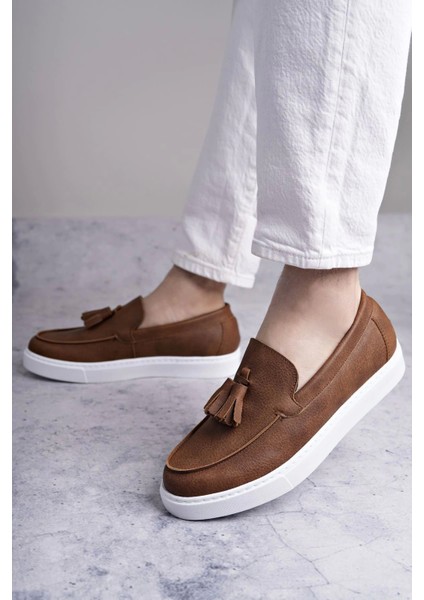 SLW153 Bloom Bağcıksız Püsküllü Cilt Erkek Günlük Spor Klasik Ayakkabı Bt - Taba fiyatları