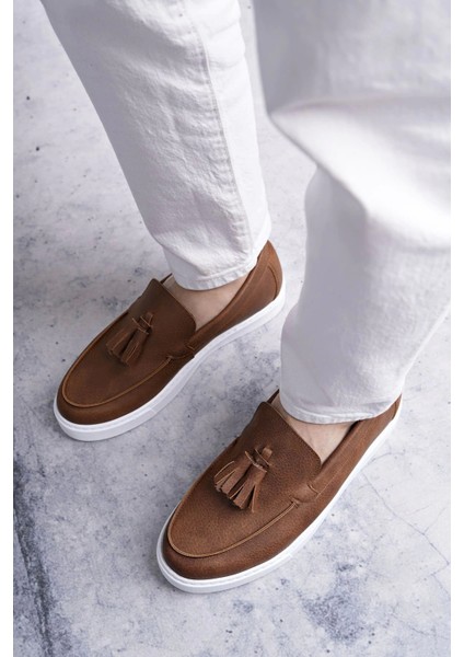 SLW153 Bloom Bağcıksız Püsküllü Cilt Erkek Günlük Spor Klasik Ayakkabı Bt - Taba modelleri