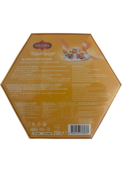 Bal Aromalı Bademli Lokum