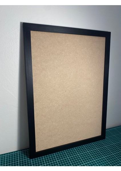 Çerçeveli Tablo / Ahşap / Siyah Renk / Cam Görünümlü Pvc Ön Yüzey