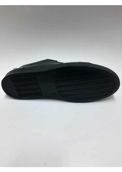 Deri Bağcıklı Siyah Günlük Hafif Sneaker Yazlık Erkek Ayakkabı C-810405VTTO