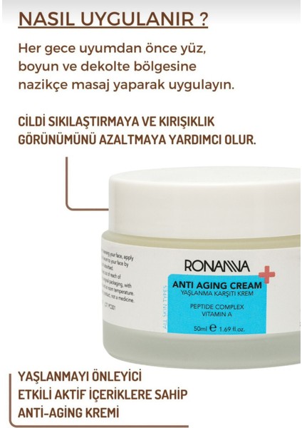 Anti-Aging Krem - Nemlendirici, Canlandırıcı, Onarıcı Etki - 50 ml fiyatları
