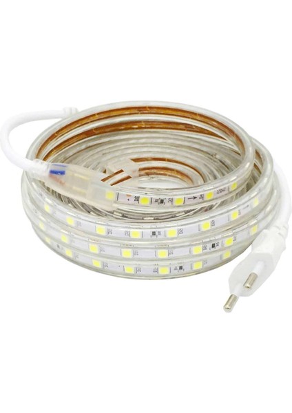 Hortum Esnek Şerit LED Yeşil Işık 220V Fış/1,2,3,4,5,7,10,15,20,25,30 Metre