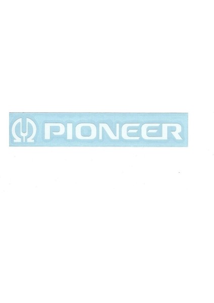 Oto Aksesuar-Pioneer Logo Sticker -Beyaz 15X 2.5 cm