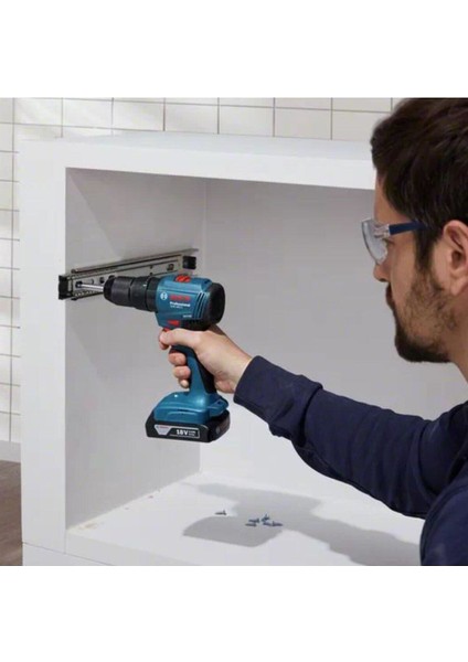 Professional Gsb 185-LI 2 x 2.0AH Çift Akülü Darbeli Matkap - 06019K3100 + Bosch V-Line Matkap & Vidalama Karışık Aksesuar Seti 103 Parça - 2607017367