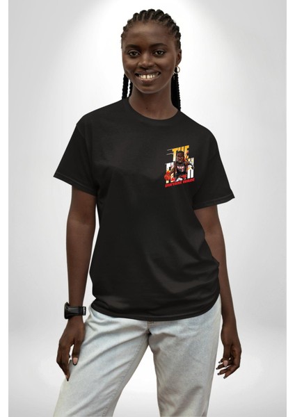 Dwyane Wade Basketbol Yıldız Kadın Erkek Ön Minimal Sırt Baskılı Siyah Pamuklu Tişört modelleri