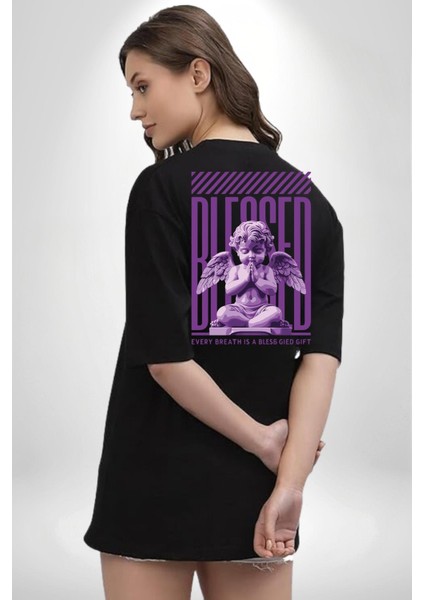 Bebek Roma Antik Heykel Her Nefes Kadın Erkek Ön Minimal Sırt Baskılı Siyah Pamuklu Tişört indirimleri