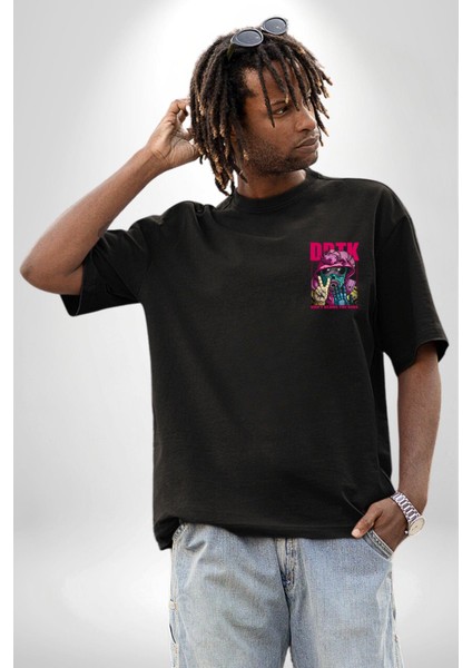 Çocukları Suçlama Maskeli Adam Kadın Erkek Ön Minimal Sırt Baskılı Siyah Pamuklu Tişört fiyatları