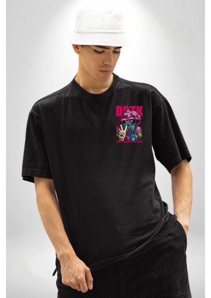 Çocukları Suçlama Maskeli Adam Kadın Erkek Ön Minimal Sırt Baskılı Siyah Pamuklu Tişört indirimleri