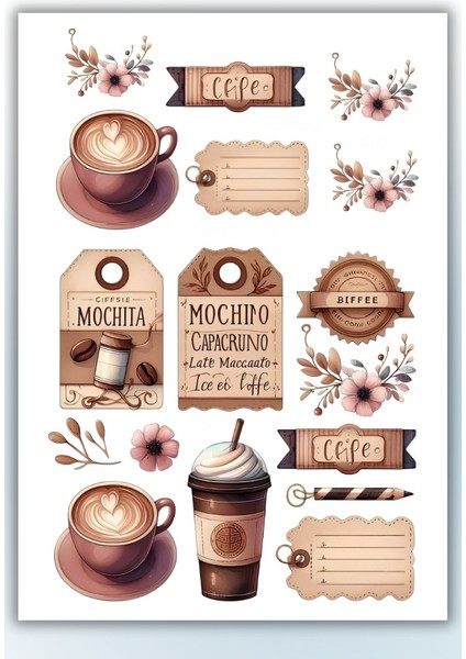 Vintage Temalı Planlayıcı Planner Ajanda Bullet Journal Için Uygun Set