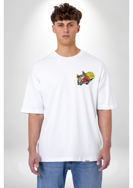 Blink 182 Barış Wolksvagen Kadın Erkek Ön Minimal Sırt Baskılı Beyaz Pamuklu Tişört fiyatları