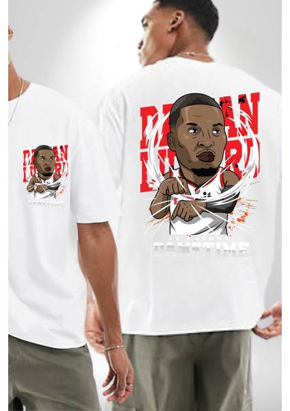 Dwayne Wade Basketbol Yıldızı Kadın Erkek Ön Minimal Sırt Baskılı Beyaz Pamuklu Tişört fırsatları