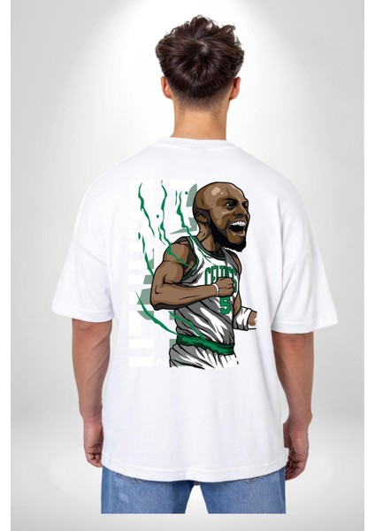 Jaylen Brown Basketbol Yıldız Kadın Erkek Ön Minimal Sırt Baskılı Beyaz Pamuklu Tişört