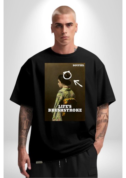 Doğal Yaşam King Kong Savaşçı Kadın Erkek Ön Baskılı Siyah Pamuklu Tişört Penye Klasik fiyatları