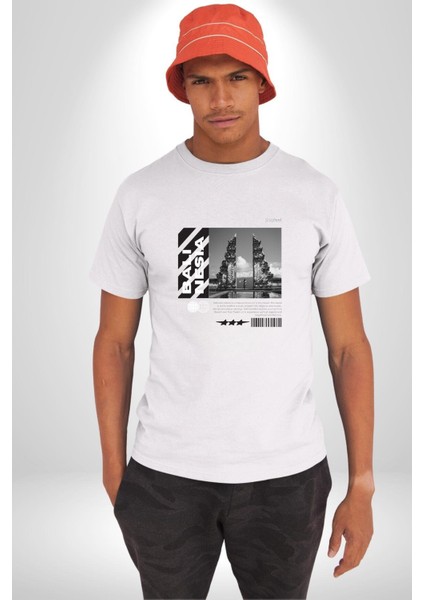 Bali Kültürü Yeni Tarz Kadın Erkek Ön Baskılı Beyaz Pamuklu Tişört Penye Klasik indirimleri