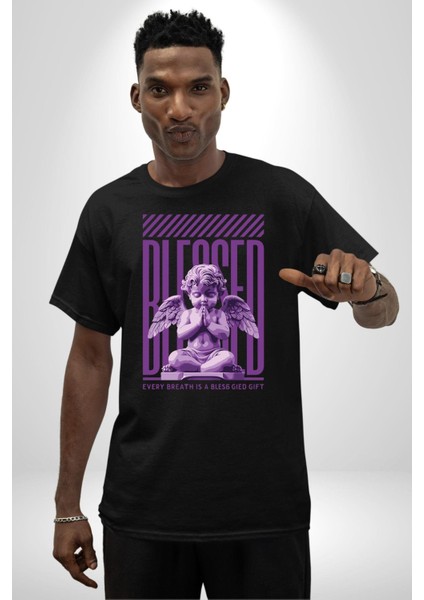 Bebek Roma Antik Heykel Her Nefes Kadın Erkek Ön Baskılı Siyah Pamuklu Tişört Penye Klasik fiyatları