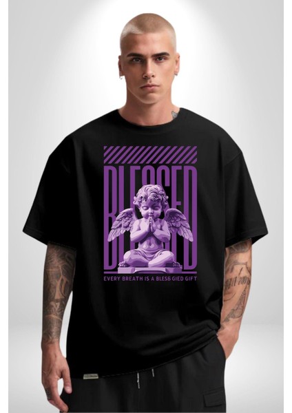 Bebek Roma Antik Heykel Her Nefes Kadın Erkek Ön Baskılı Siyah Pamuklu Tişört Penye Klasik fırsatları