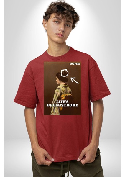 Doğal Yaşam King Kong Savaşçı Kadın Erkek Ön Baskılı Kırmızı Pamuklu Tişört Penye Klasik indirimleri