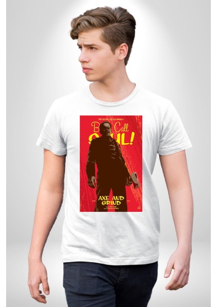 Saul U Ara Tony Dalton Kadın Erkek Ön Baskılı Beyaz Pamuklu Tişört Penye Klasik fiyatları