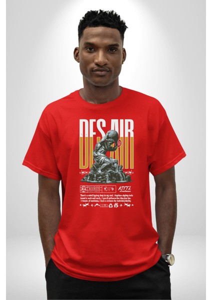 Arzu Roma Taş Taşıyan Adam Sofistike Kadın Erkek Ön Baskılı Kırmızı Pamuklu Tişört Penye Klasik fiyatları