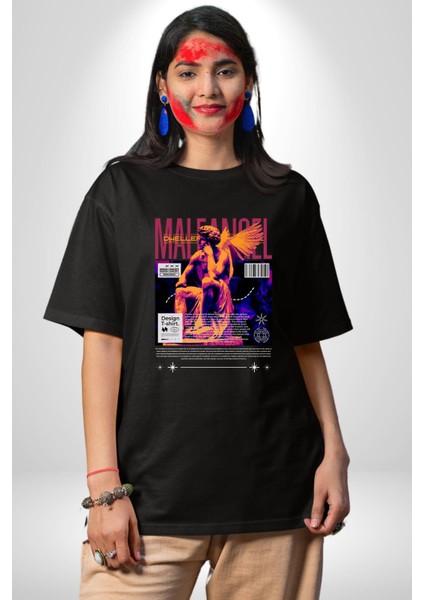 Yunan Tanrısı Heykel Sokak Tarzı Kadın Erkek Ön Baskılı Siyah Pamuklu Tişört Penye Klasik indirimleri