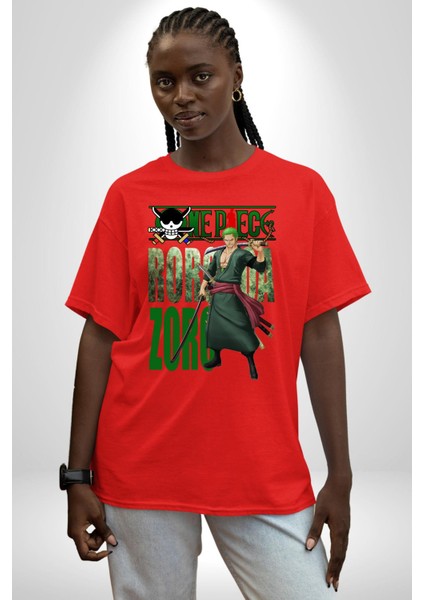 Erteleyen Pembe Stitch Kadın Erkek Ön Baskılı Kırmızı Pamuklu Tişört Penye Klasik modelleri