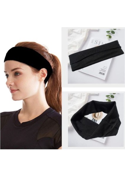 6'lı Siyah Saç Bandı, Bandana Seti, Ekonomik Paket