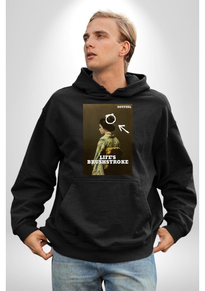 Doğal Yaşam King Kong Savaşçı Kadın Erkek Baskılı Üç Iplik Siyah Kapüşonlu Hodie Sweatshirt fırsatları