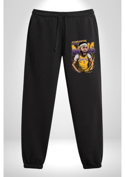 Anthony Davis Basketbol Yıldız Rahat Siyah Dijital Baskılı Kadın Erkek Eşofman Altı