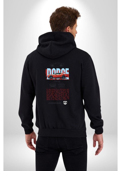 Amerikan Güçlü Araba Prototip Kadın Erkek Baskılı Fermuarlı Kapüşonlu Hırka Sweatshirt