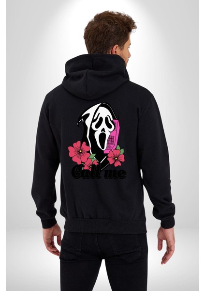 Ara Beni Çığlık Karakteri Kadın Erkek Baskılı Fermuarlı Kapüşonlu Hırka Sweatshirt indirimleri