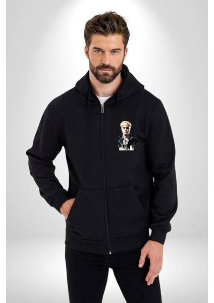 Sarı Saçlı Büyücü Rengarenk Tasarım Kadın Erkek Baskılı Fermuarlı Kapüşonlu Hırka Sweatshirt