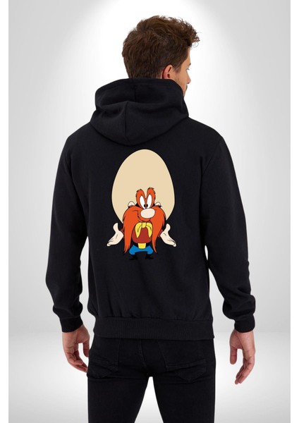 Küfürbaz Haydo Komik Karakter Kadın Erkek Baskılı Fermuarlı Kapüşonlu Hırka Sweatshirt