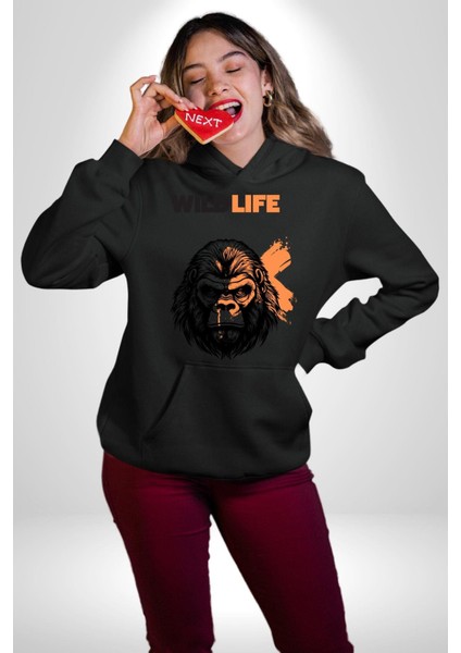 Muhammed Ali Ben En Büyüğüm Kadın Erkek Baskılı Üç Iplik Siyah Kapüşonlu Hodie Sweatshirt fiyatları
