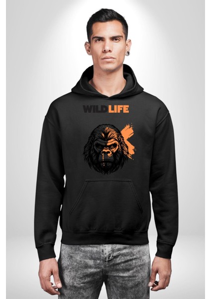 Muhammed Ali Ben En Büyüğüm Kadın Erkek Baskılı Üç Iplik Siyah Kapüşonlu Hodie Sweatshirt fırsatları